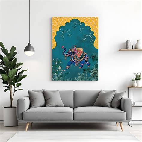 Indian Elephant Canvas Art – Ethnic Wall Decor for Interiors – CIPHER ...
