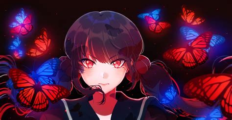 Danganronpa, painted nails, teddy bears, anime girls, Enoshima Junko ...