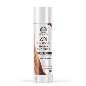 CSC ZN Sunblock Brown Zinc Oxide Cream Stick - SPF 50+ Broad Spectrum ...