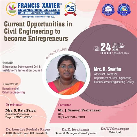 Expert Talk on “Current Opportunities in Civil Engineering to Become ...