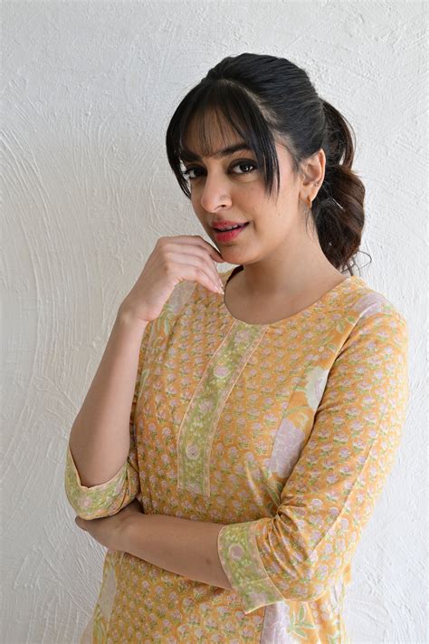Light Orange Hand Block Cotton kurta Pant Set With Mulmul Dupatta ...