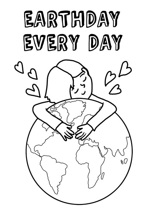 Earth Day Clip Art Black And White
