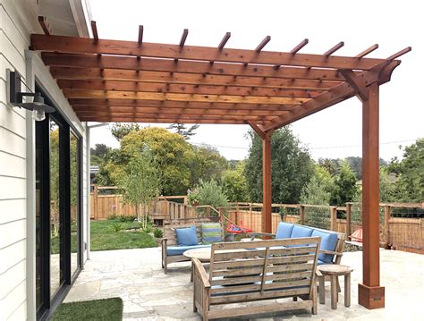 Pergola Kits Attached to House: Attached Garden Pergolas