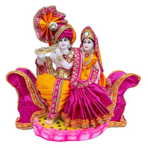 Buy KRISHNAGALLERY1 Marble dust Sofa Radha Krishna Murti Radhew Krishna ...