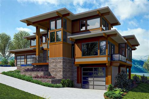 sloping lot modern house plans