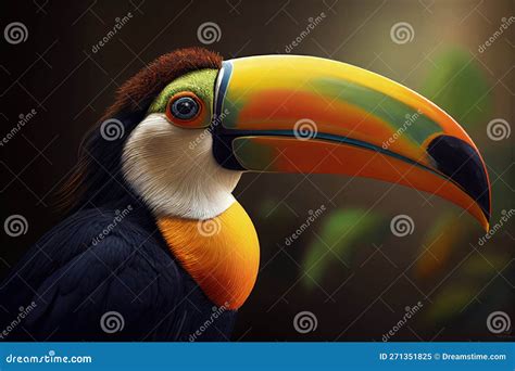 Keeled Toucan, Keel-billed Toucan, Ramphastos Sulfuratus, Big-beaked ...