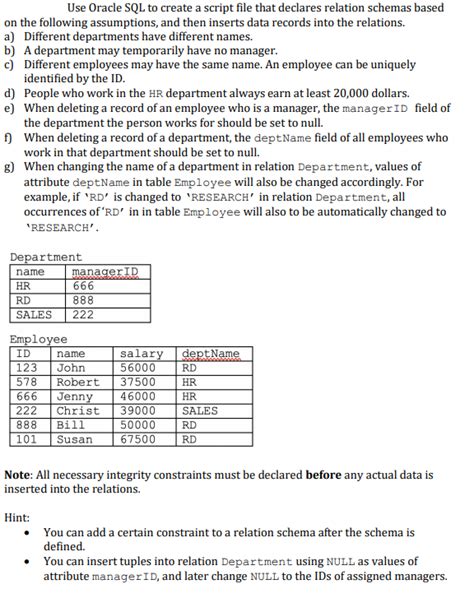 Image result for Oracle SQL Script Example