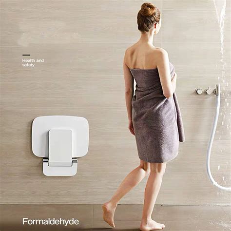 XKX Folding Shower Seat, Wall Mounted Shower Chair for Elderly Seniors ...