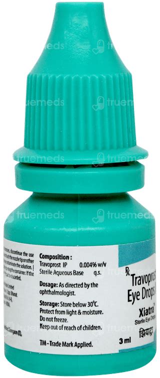 Xiatra Eye Drops 3ml - Uses, Side Effects, Dosage, Price | Truemeds
