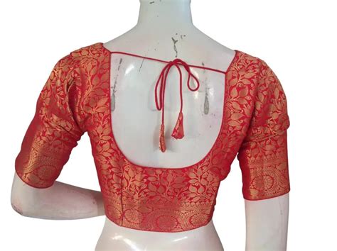 Banarasi Brocade Silk Puff Sleeve Saree Blouse |Ready to Wear|Wedding ...