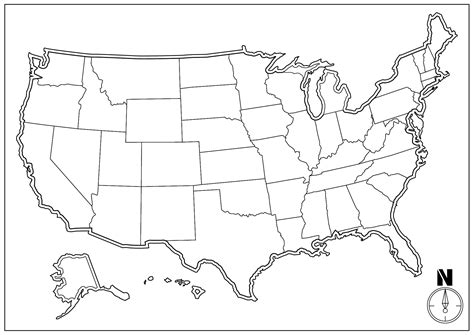 Blank Map Of Usa