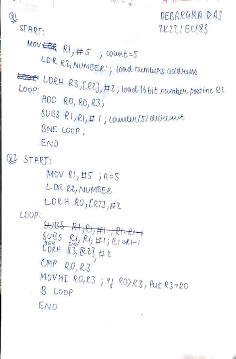 ARM 3: Assembly Language Assignment Notes and Guidelines - Studocu