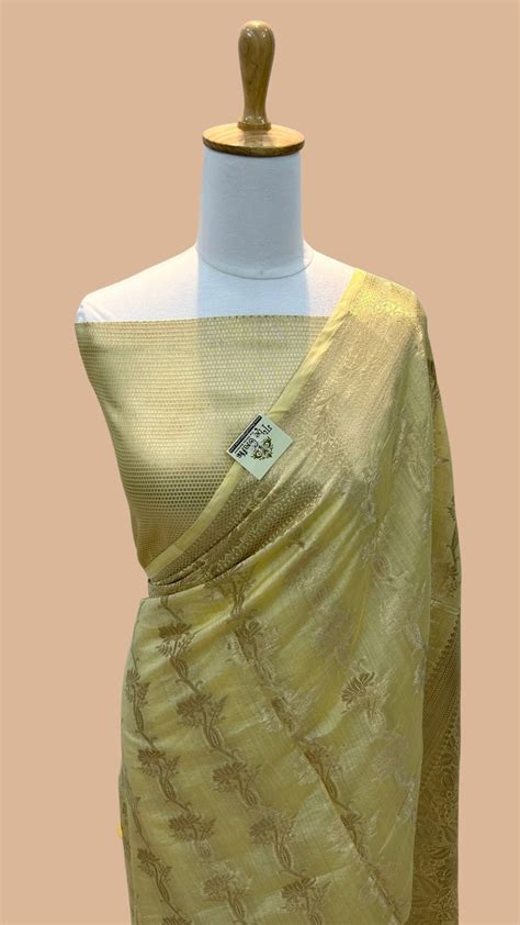 Pure Chiniya Silk Banarasi Saree | Cut Work Weave | The Crafts Banaras