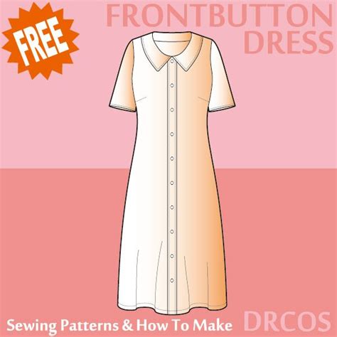 Image result for Button Front Dress Free Patterns