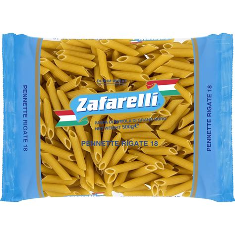 Calories in Zafarelli Penne Rigati Pasta No 18 Calorie Counter Australia