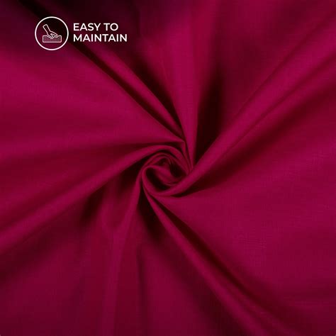 Cerise Pink Plain Blend Cotton Slub Fabric – Fabcurate