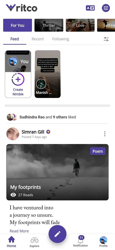 Writco — Social Writing & Reader Rewarding Platform