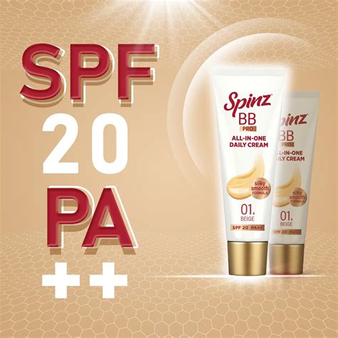 Spinz BB Pro Brightening & Beauty Face Cream with SPF 20 PA++ (Beige 0 ...