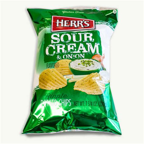 Herr's Sour Cream Onion Ripple Potato Chips 7.75oz – Noble Crunch