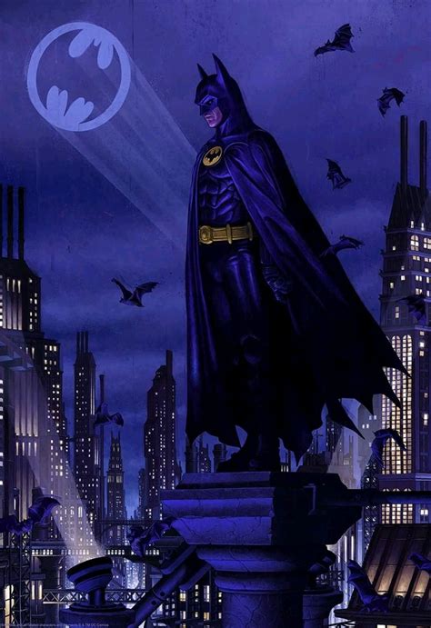 1989 Batman Movie Poster Print Michael Keaton DC - Etsy