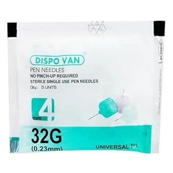 Pen Needles 32G Dispovan (Hindustan) : Amazon.in: Health & Personal Care