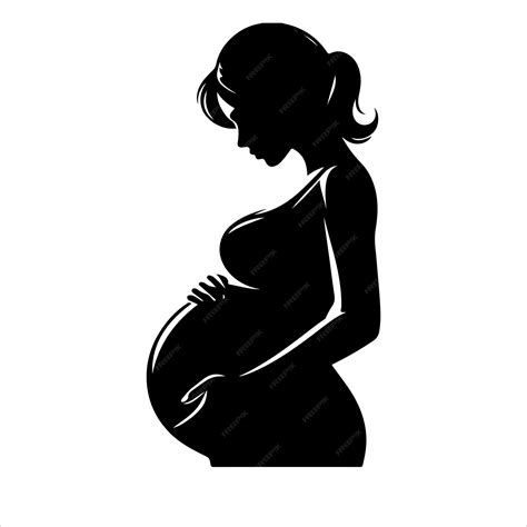 Premium Vector | Pregnant woman vector silhouette