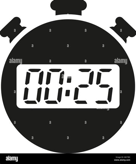 The 25 seconds, minutes stopwatch icon. Clock and watch, timer ...