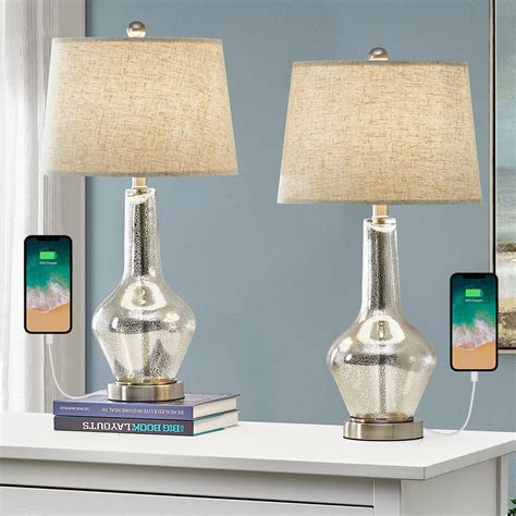 OYEARS Antique Gourd Mercury Glass Table Lamps Set - USB India | Ubuy