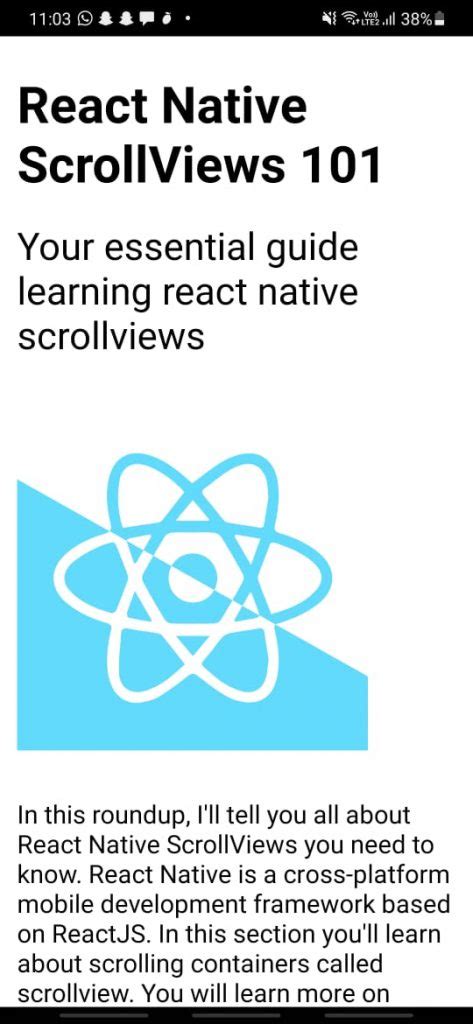 React Native ScrollView 的图像结果