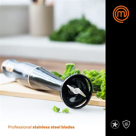 MasterChef Stick Blender Handheld with 2 Blending Speeds, Electric Hand ...