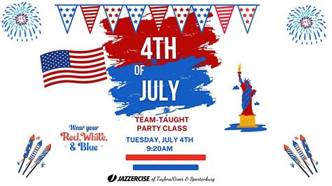 Star-spangled & Sweaty Dance Fitness Party Class, Jazzercise of Taylors ...