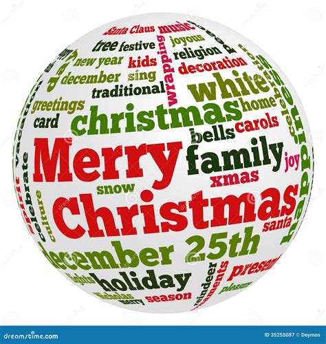 Words Related To Christmas and Celebration Stock Illustration ...