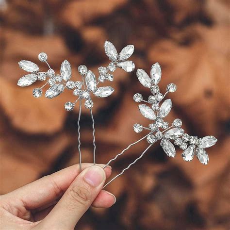Amazon.com : Casdre Star Hair Pins Rhinestone Bridal Hair Pieces ...
