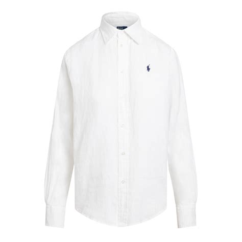Polo Ralph Lauren | Relaxed Fit Linen Shirt Womens | Women | White ...