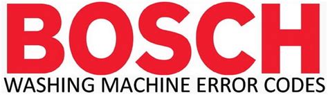 Image result for Bosch Washing Machine Error Codes
