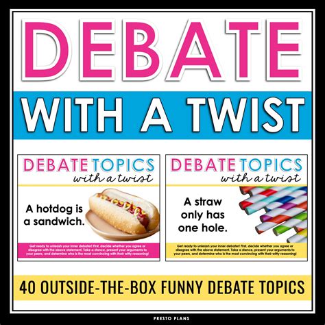 Funny Debate Topics - 40 Creative Discussion Debate Ideas for Middle or ...
