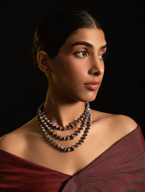 Buy Pure Silver Traditional Maharashtrian Neckpiece - Javmani, Tri ...
