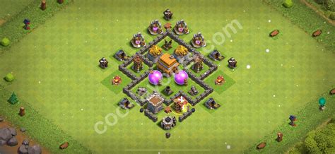 Farming Base TH4 with Link, Hybrid - Clash of Clans 2026 - Town Hall ...