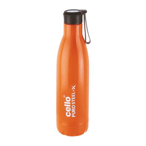 Cello Puro Steel-X Rover 600 Insulated Water Bottle 480 ml, Orange ...
