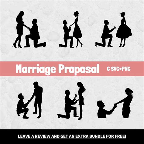 Marriage Proposal Svg, SVG Files for Cricut, Couples Silhouette, Love ...