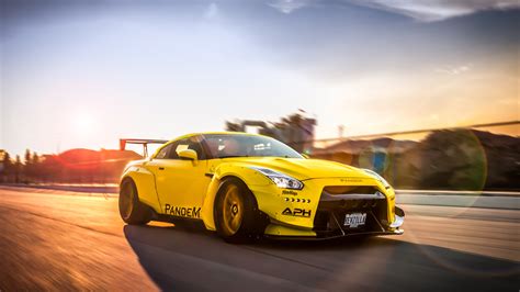 Download wallpaper tuning, speed, Nissan, GT-R, tuning, Liberty Walk ...