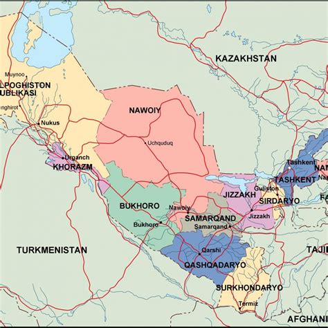 Uzbekistan Map Location To The Ukraine Map
