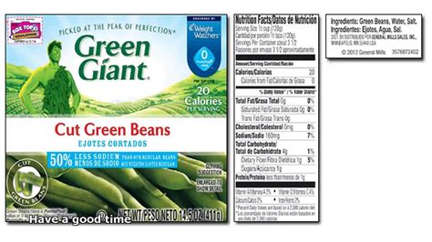 Old Glory Green Beans Nutrition Facts at Clayton Cooper blog