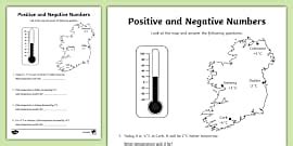 Negative Number Maze Worksheet / Worksheet (teacher made)
