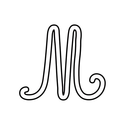 Cursive Uppercase M