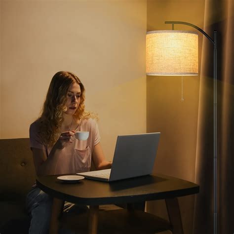 Buy Lamparas De Pie Para Sala Modernas Alta Poste Arqueado Lino Calidad ...