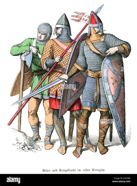 Knights of the First Crusade wearing chainmail armour Stock Photo: 47484794 - Alamy