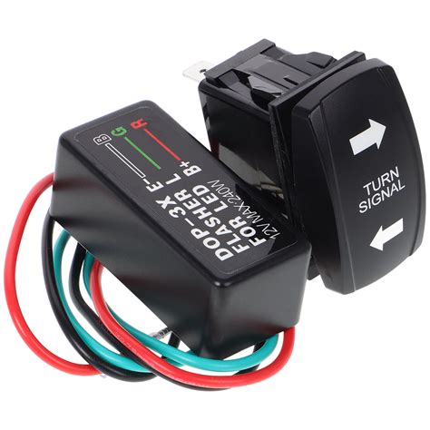 LED Turn Signal Flasher Relay Rocker Switch LED On Off Switch Universal Turn Signal Switch for ...