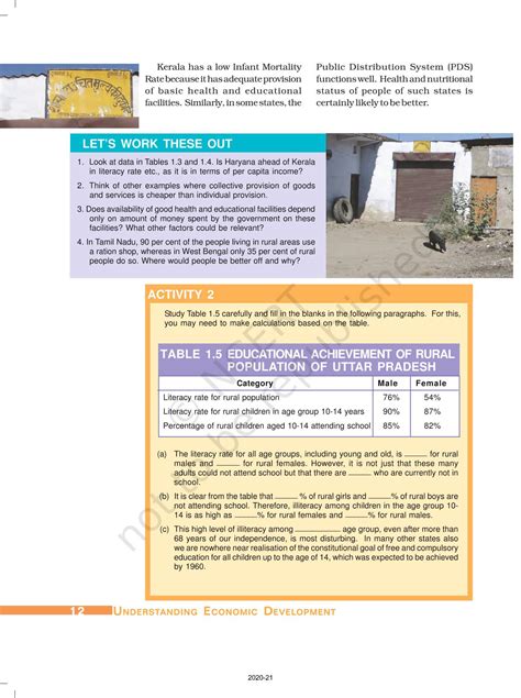 Development - NCERT Book of Class 10 Understanding Economic Development