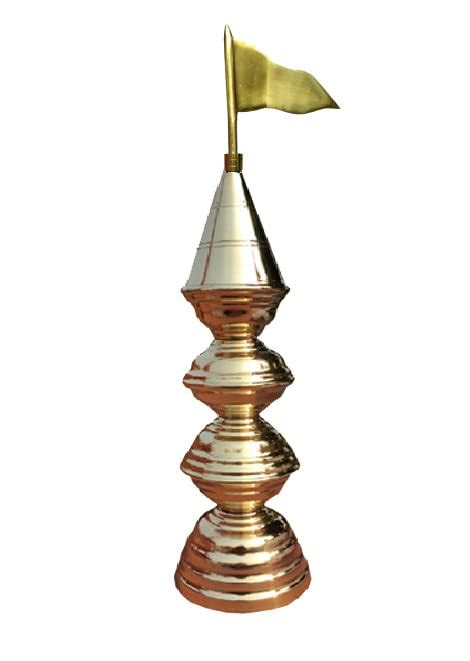 Buy SHRIJIMATHURA Temple Kalash Pure Brass Orginal Vrindawani 4 Steps ...